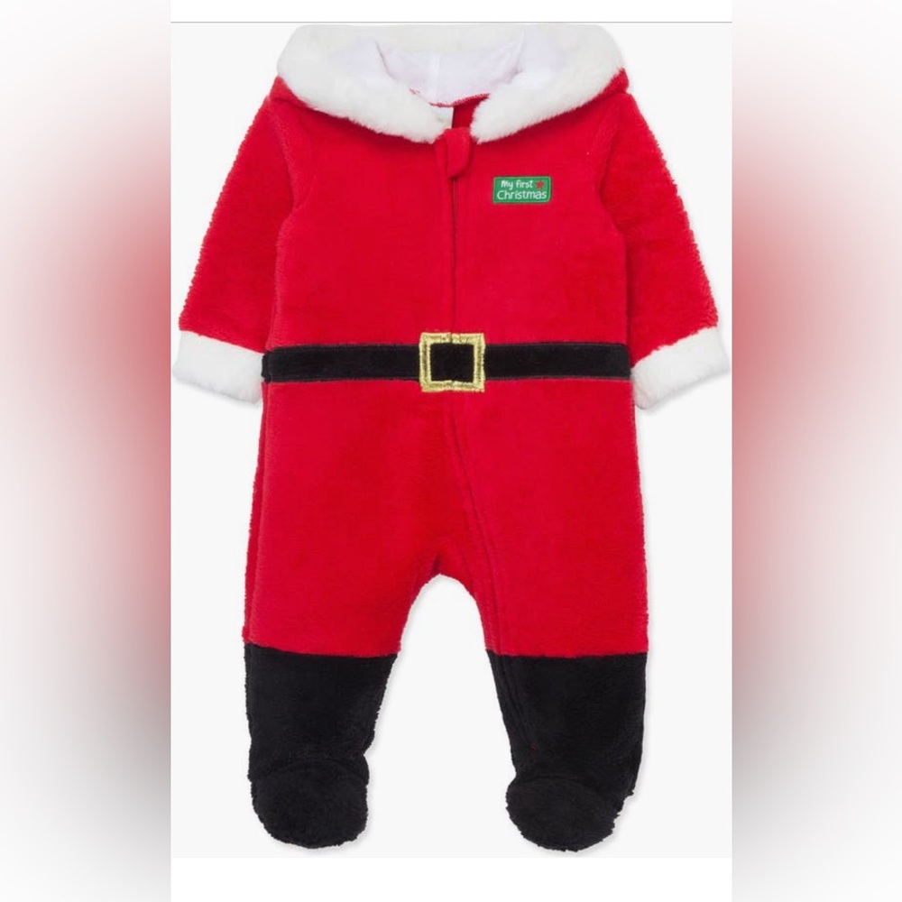 Little Me’s Festive Red Santa Footie